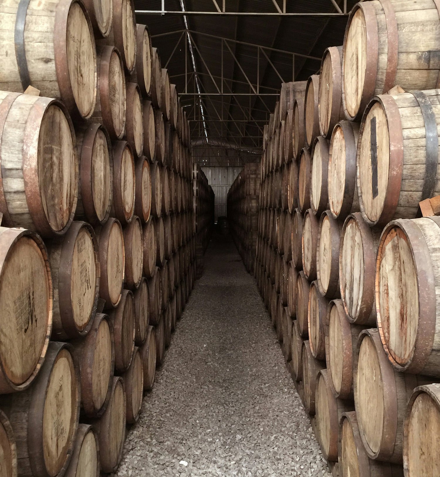 Tequila barrels for aging